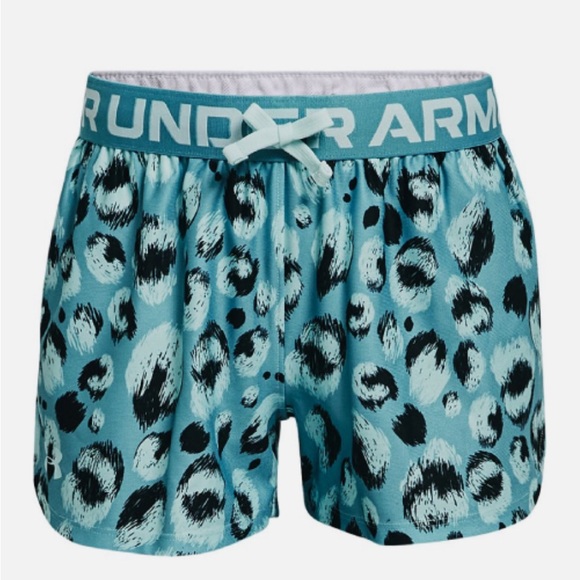 Girl’s Under Armour Printed Play Up Shorts - Picture 1 of 5